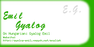 emil gyalog business card